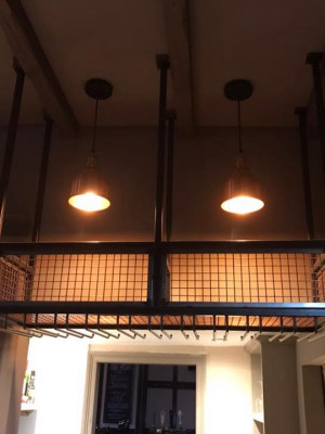 An image of restaurant with nice new mood lighting fixtures