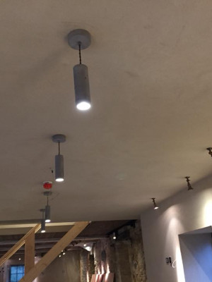 Newly fitted modern lights