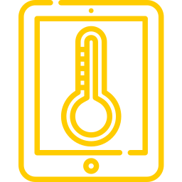 An icon depicting an electric thermostat.